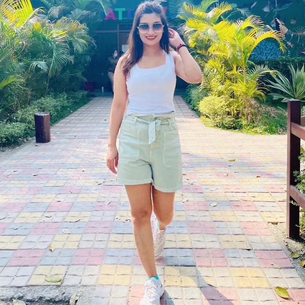 Zara Baggy paperbag high waist bermuda shorts - Picture 4 of 4